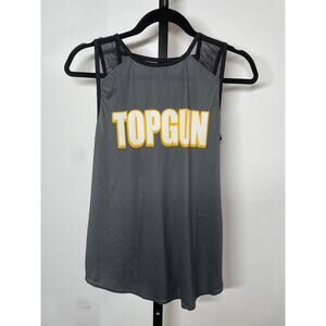 VARSITY SPIRIT Women's Mesh V Back TOPGUN Tank Top Size ? Black